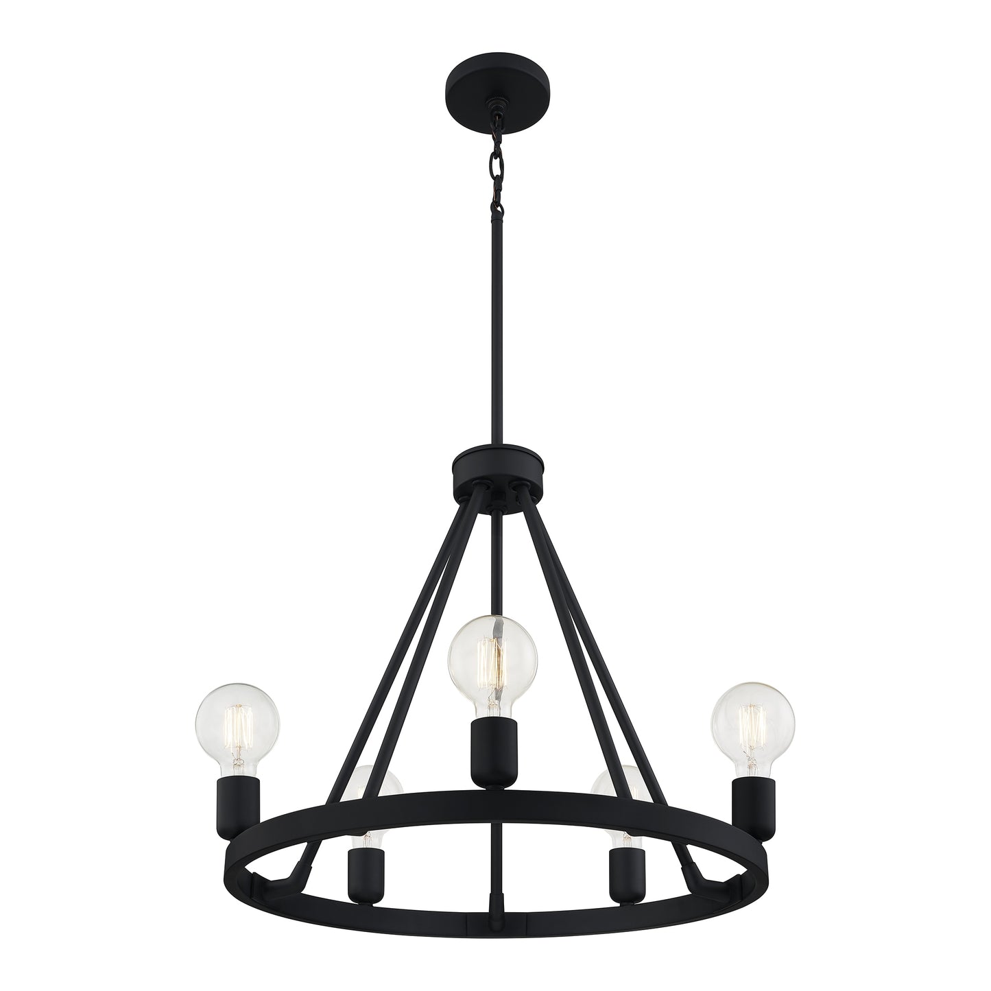 Quoizel Pendle 5-Light Matte Black Chandelier