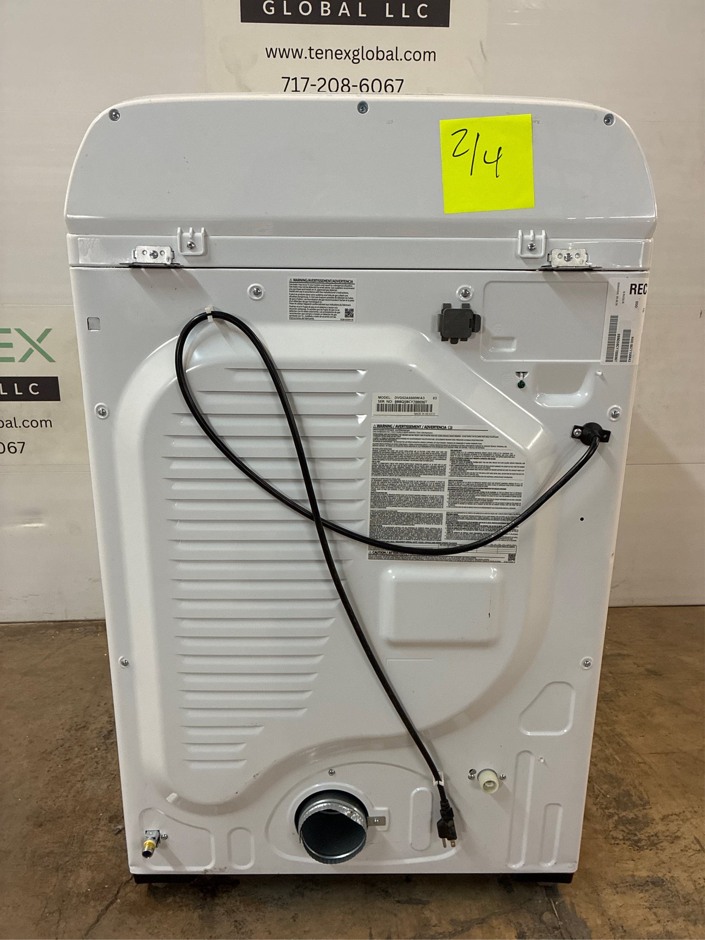 Samsung 7.4 cu. ft. Gas Dryer with Steam White