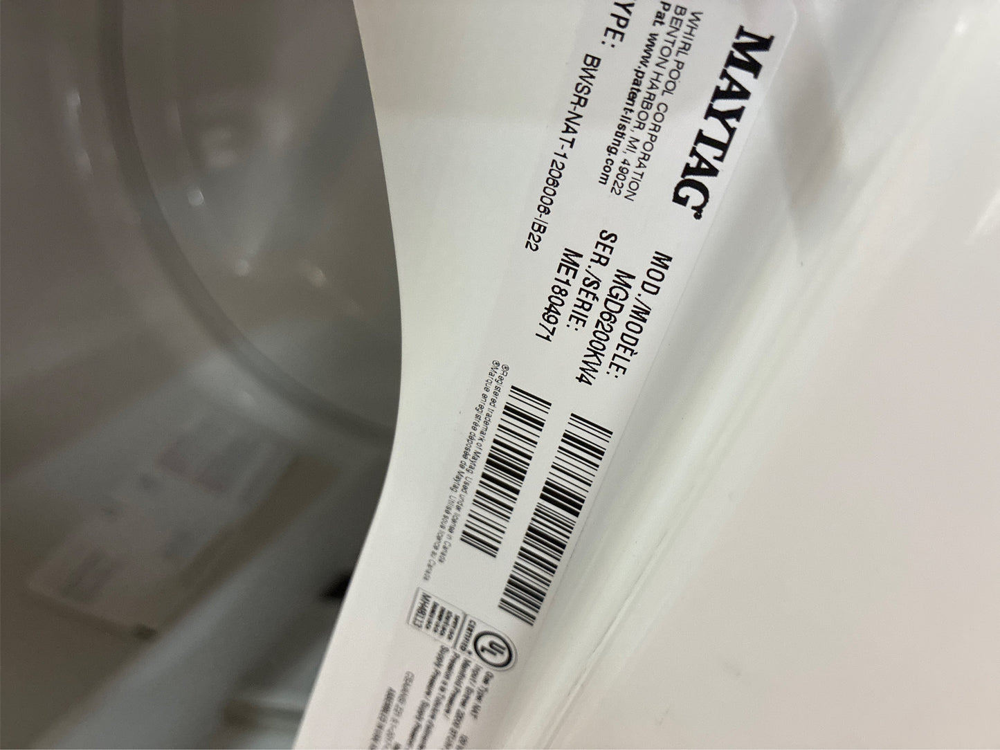 Maytag 7.0 cu. ft. White Vented Gas Dryer