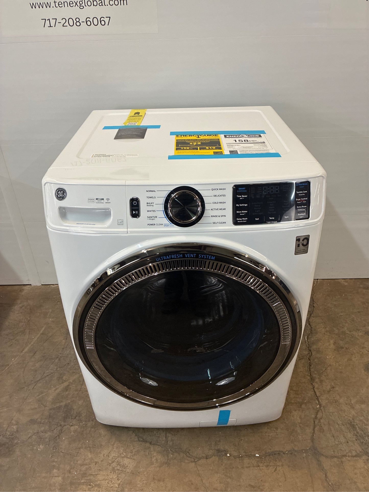 GE 5-cu ft Front-Load Washer (White)