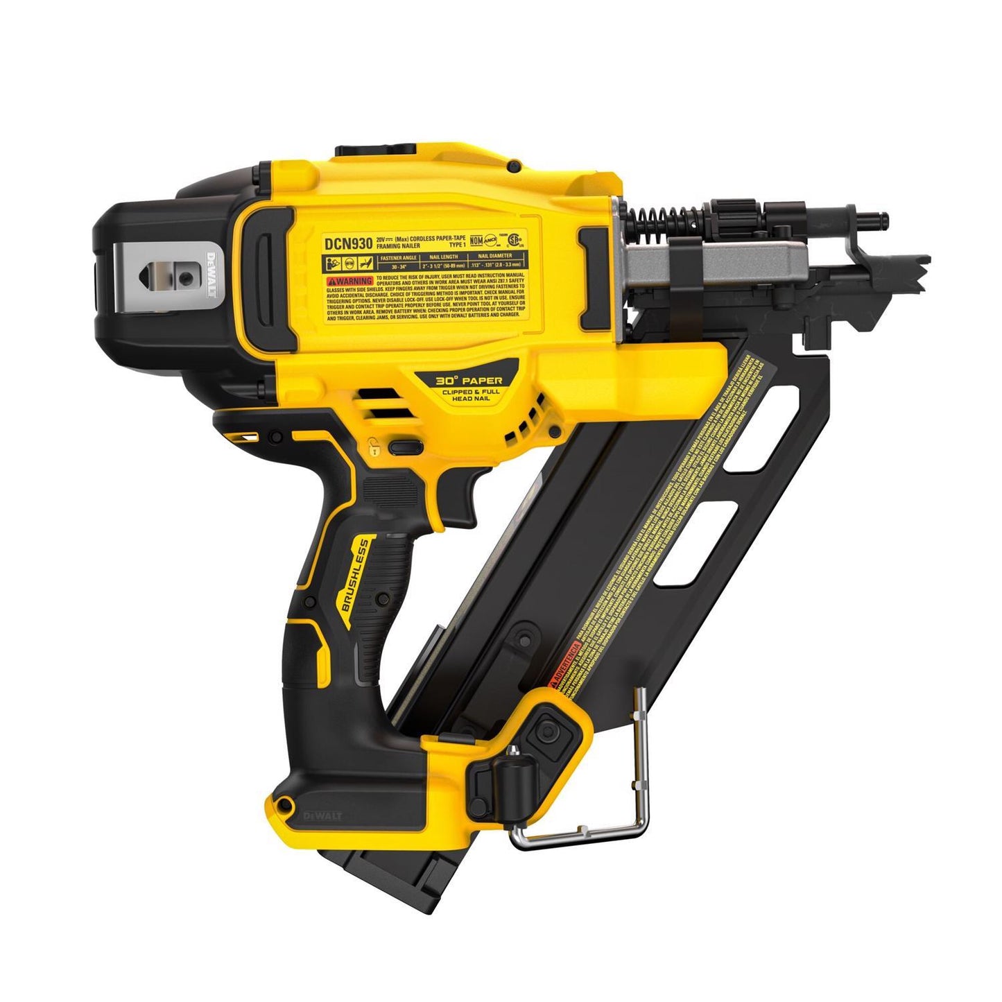 DEWALT Cordless 30° Framing Nailer Tool 20V