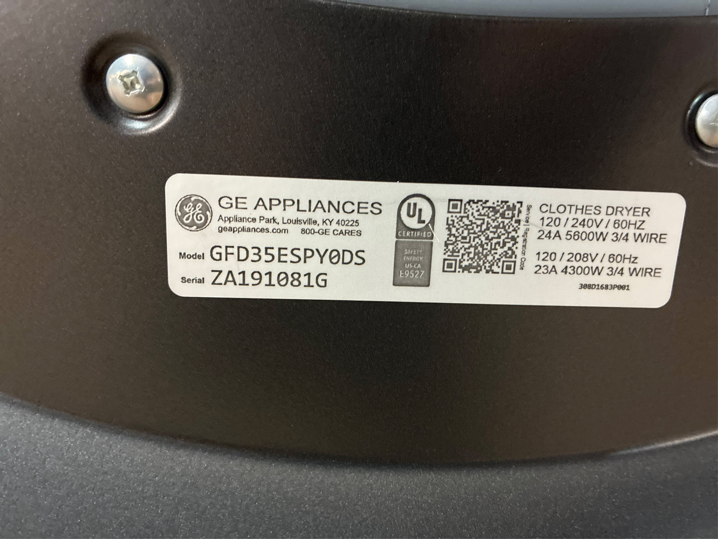 GE 7.8 cu ft Vented Smart Front Electric Dryer