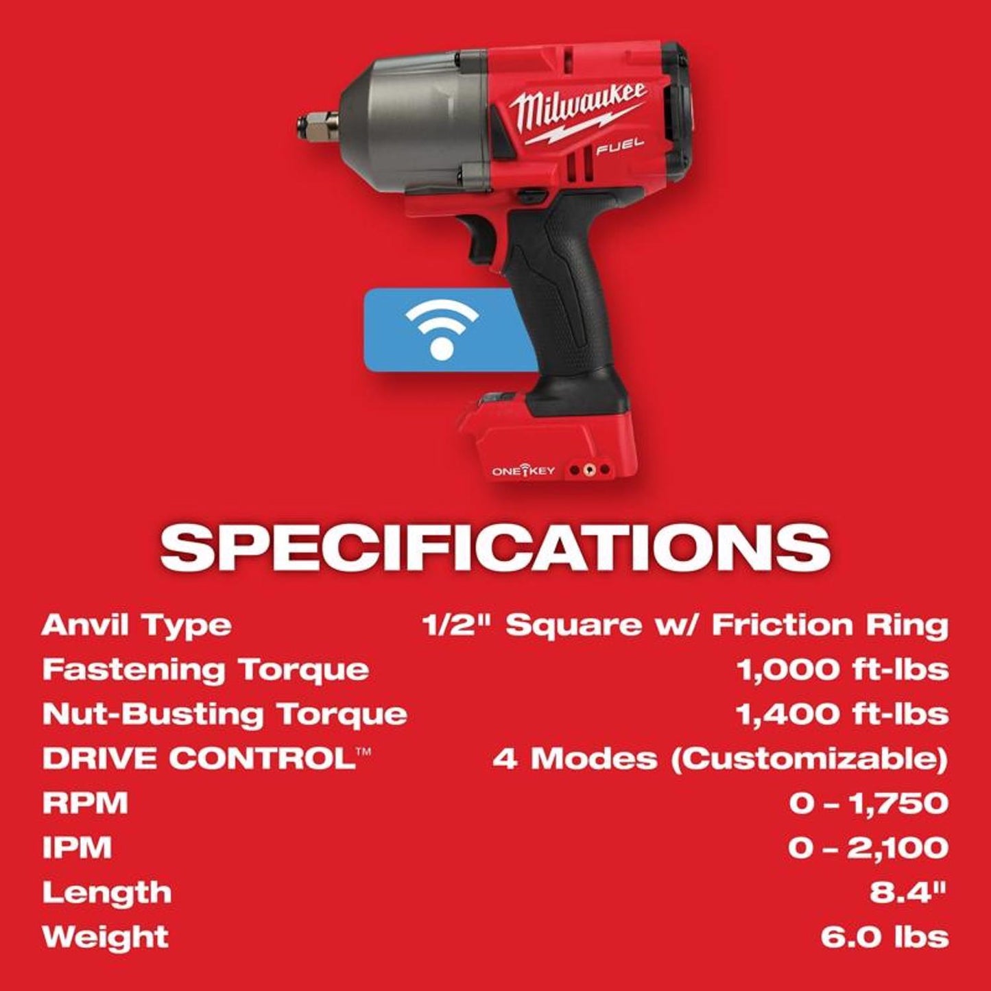 Milwaukee M18 1/2" Impact Wrench Tool Only