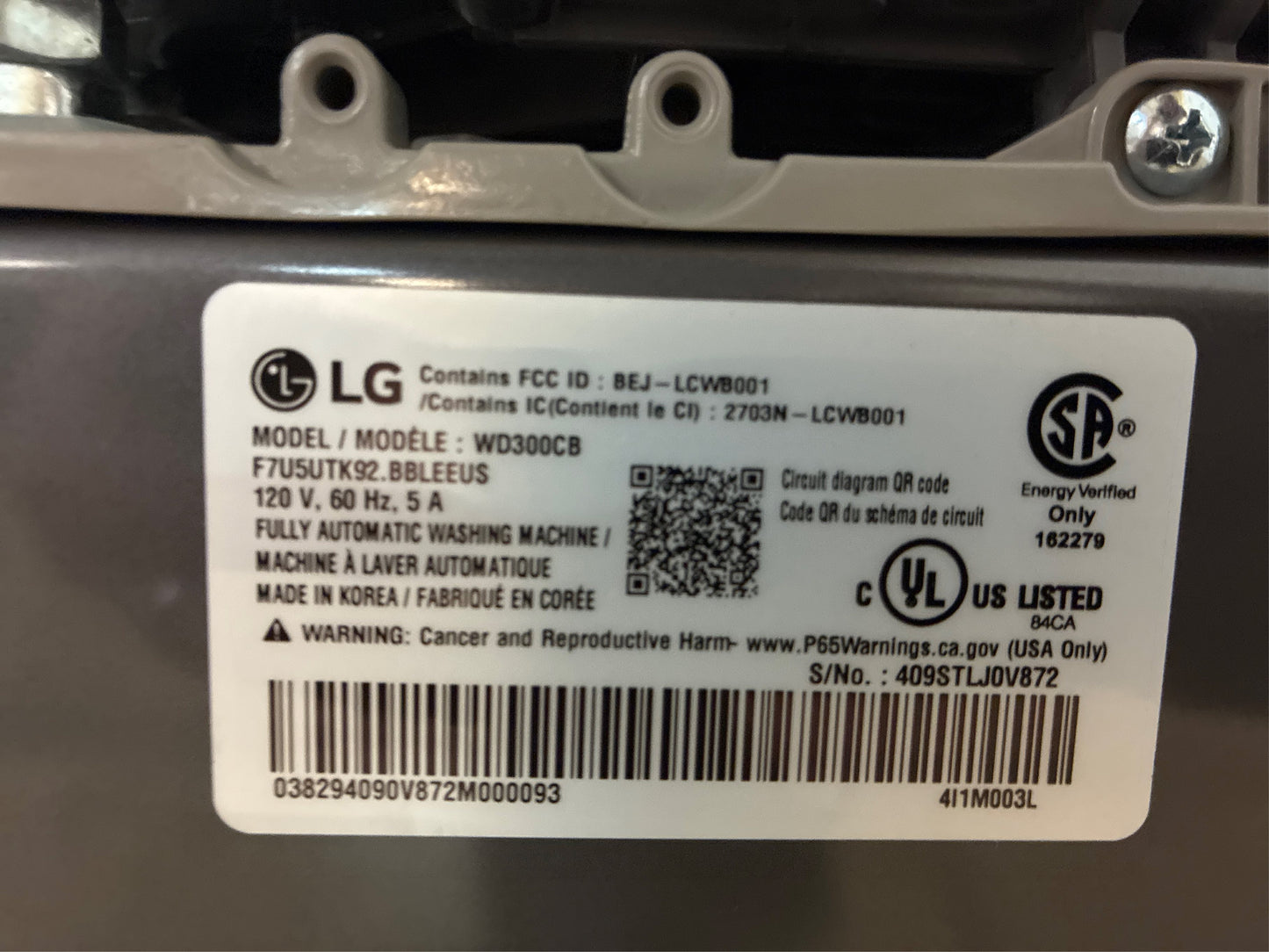 LG 27 in. Pedestal Front Load Washer Black Steel