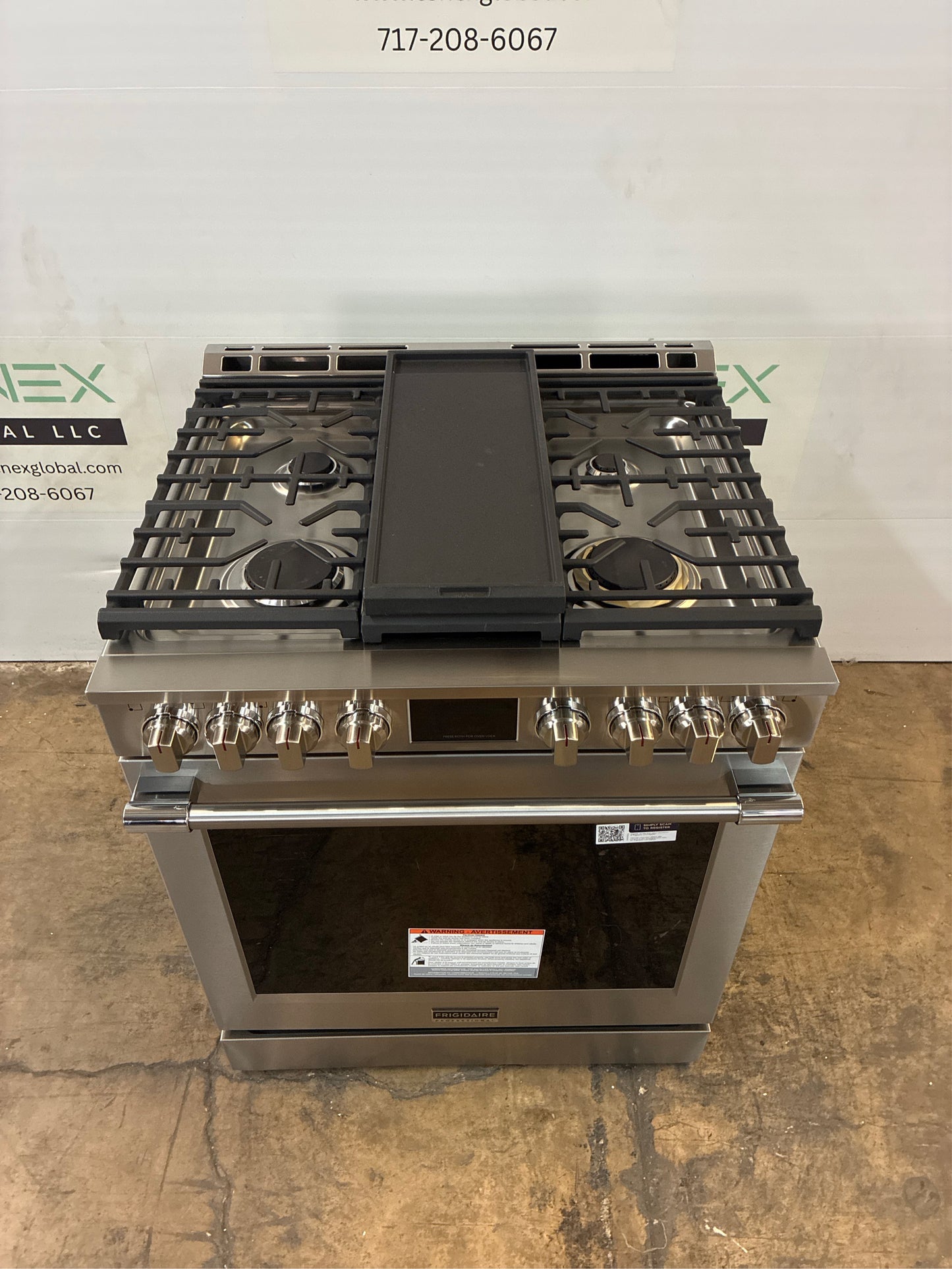 Frigidaire 30" 6 Burner Gas Range in Stainless Steel