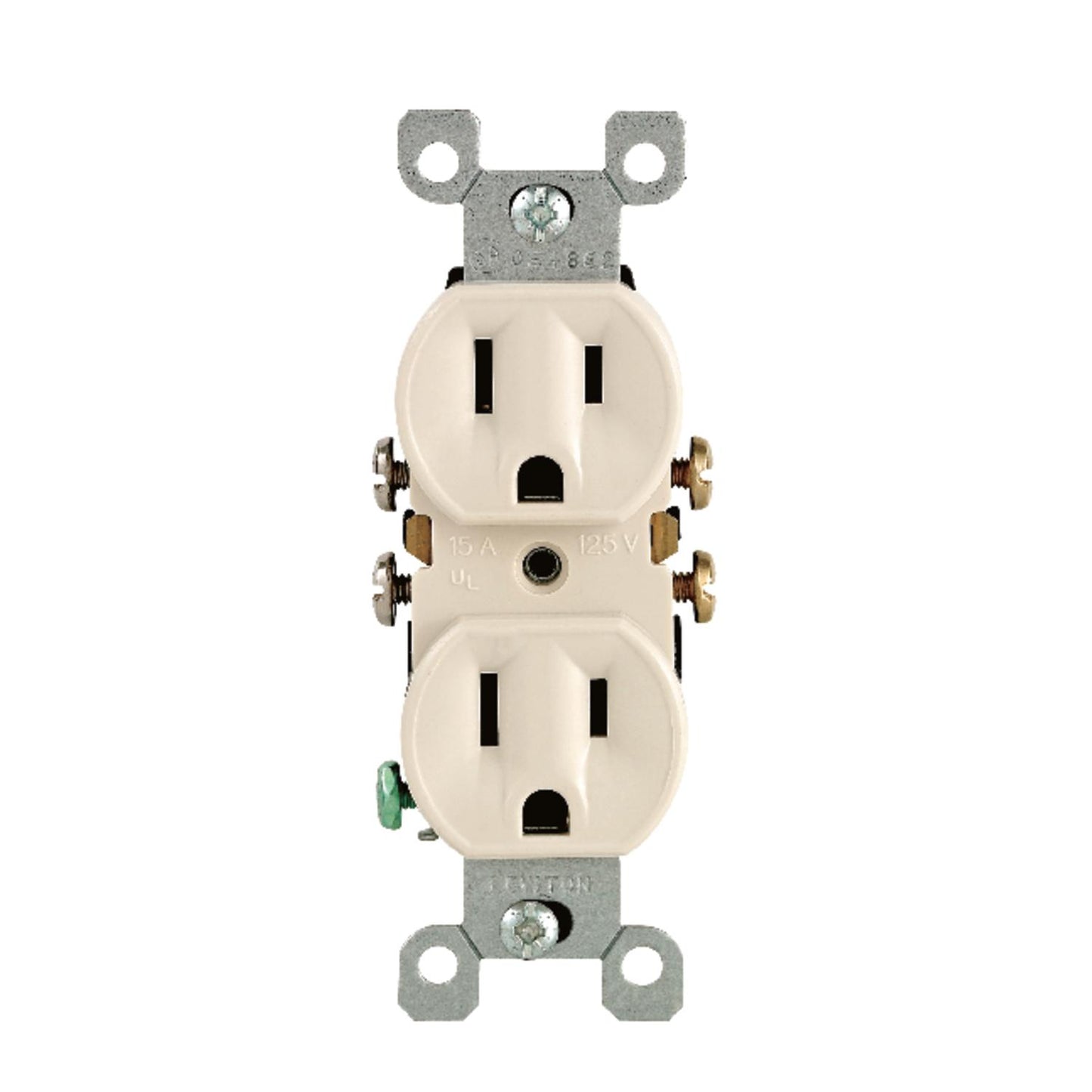 Leviton 15A 125V Light Almond Outlet 5-15R 10pk