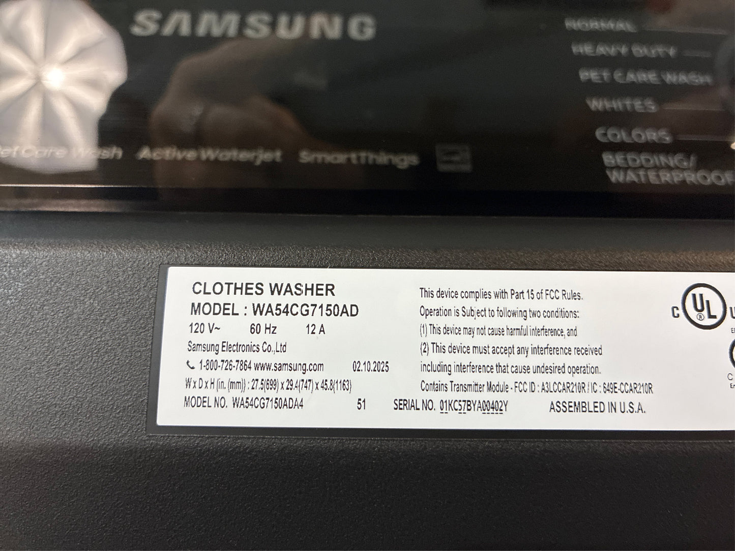 Samsung Smart Top Load Washer 5.4 cu. ft. Navy Blue
