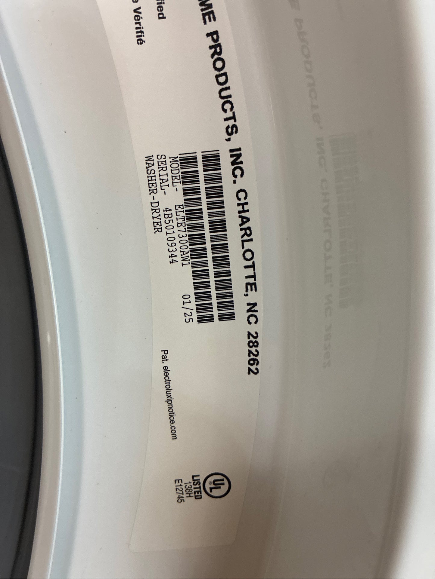 Electrolux 4.4 cu. ft. Washer & 8.0 cu. ft. Dryer Tower