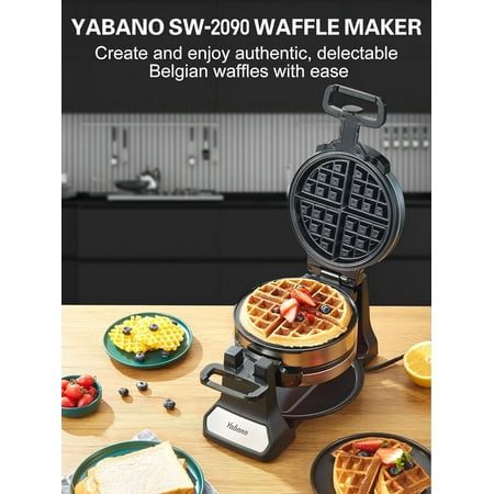 Rotating Waffle Iron Nonstick Plates Yabano