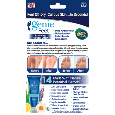 Genie Feet Exfoliating Foot Peel Cream 4 oz