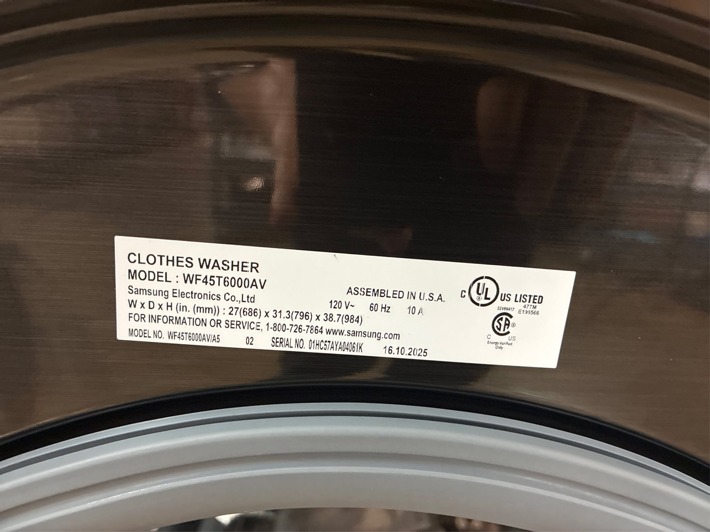 Samsung 4.5 cu. ft. Front-Load Washer, Brushed Black