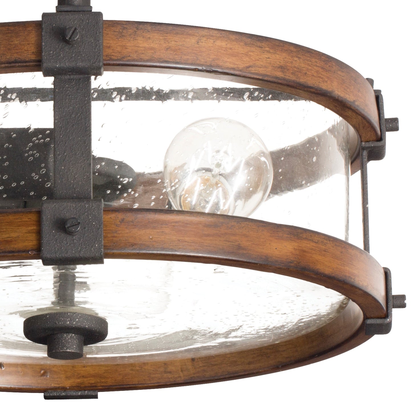 Kichler 14" Distressed Black Semi Flush Light