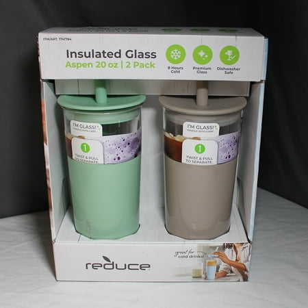 Reduce Tumbler Aspen 2Pk 20oz Matcha/Tan