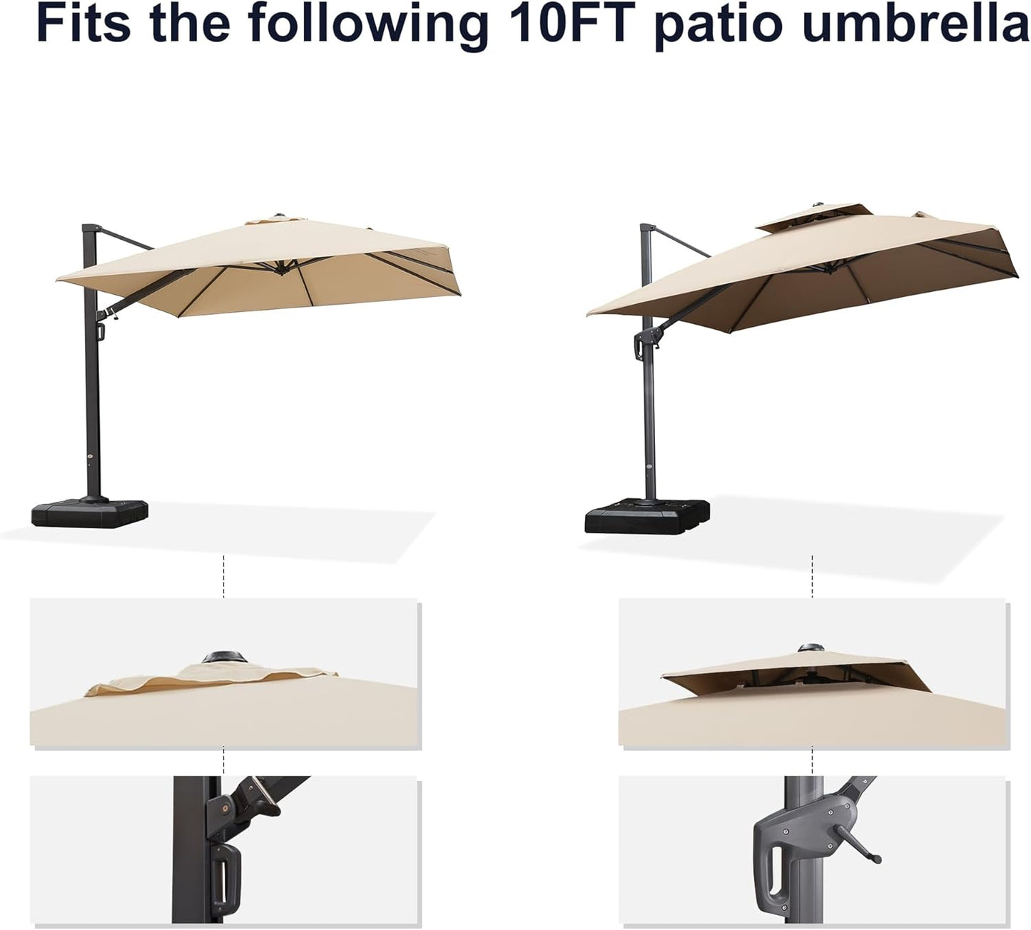 PURPLE LEAF Water & Sand Filled Umbrella Base