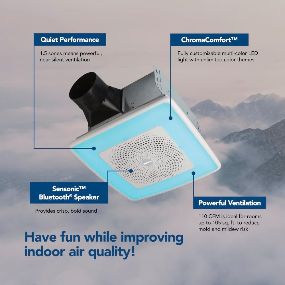 Broan-NuTone ChromaComfort Bath Fan w/Bluetooth