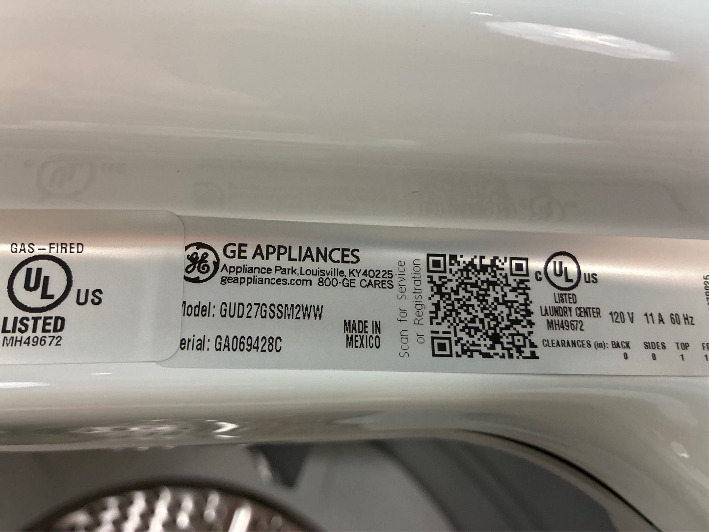 GE 3.8-cu ft Washer & Gas 5.9-cu ft Dryer