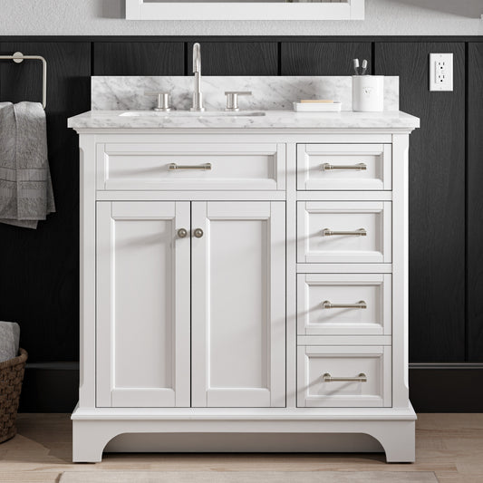 allen + roth Roveland 36-in White Vanity top
