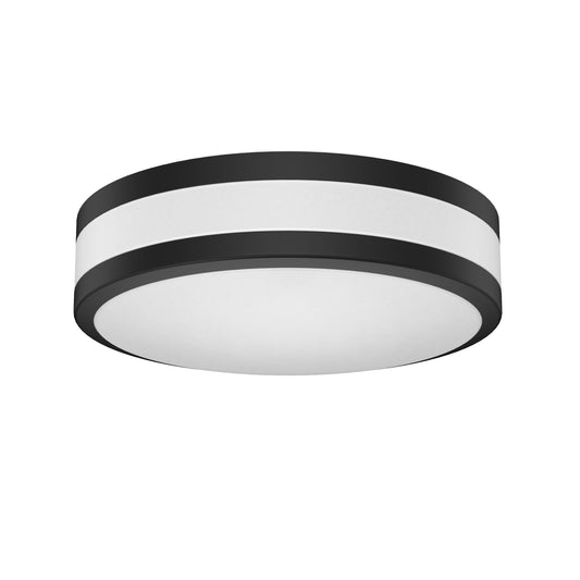 11-in Matte Black LED Flush Mount Light