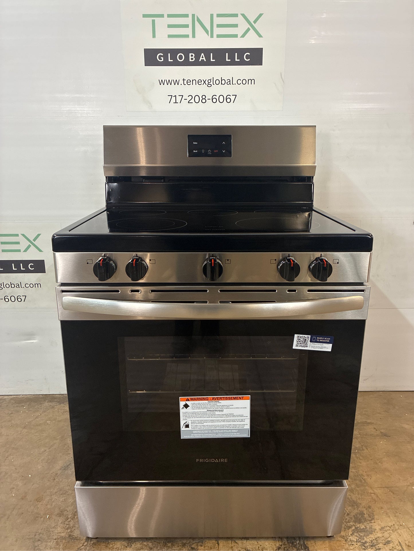 Frigidaire 30 in, Electric Range - 5 Burners, Stainless