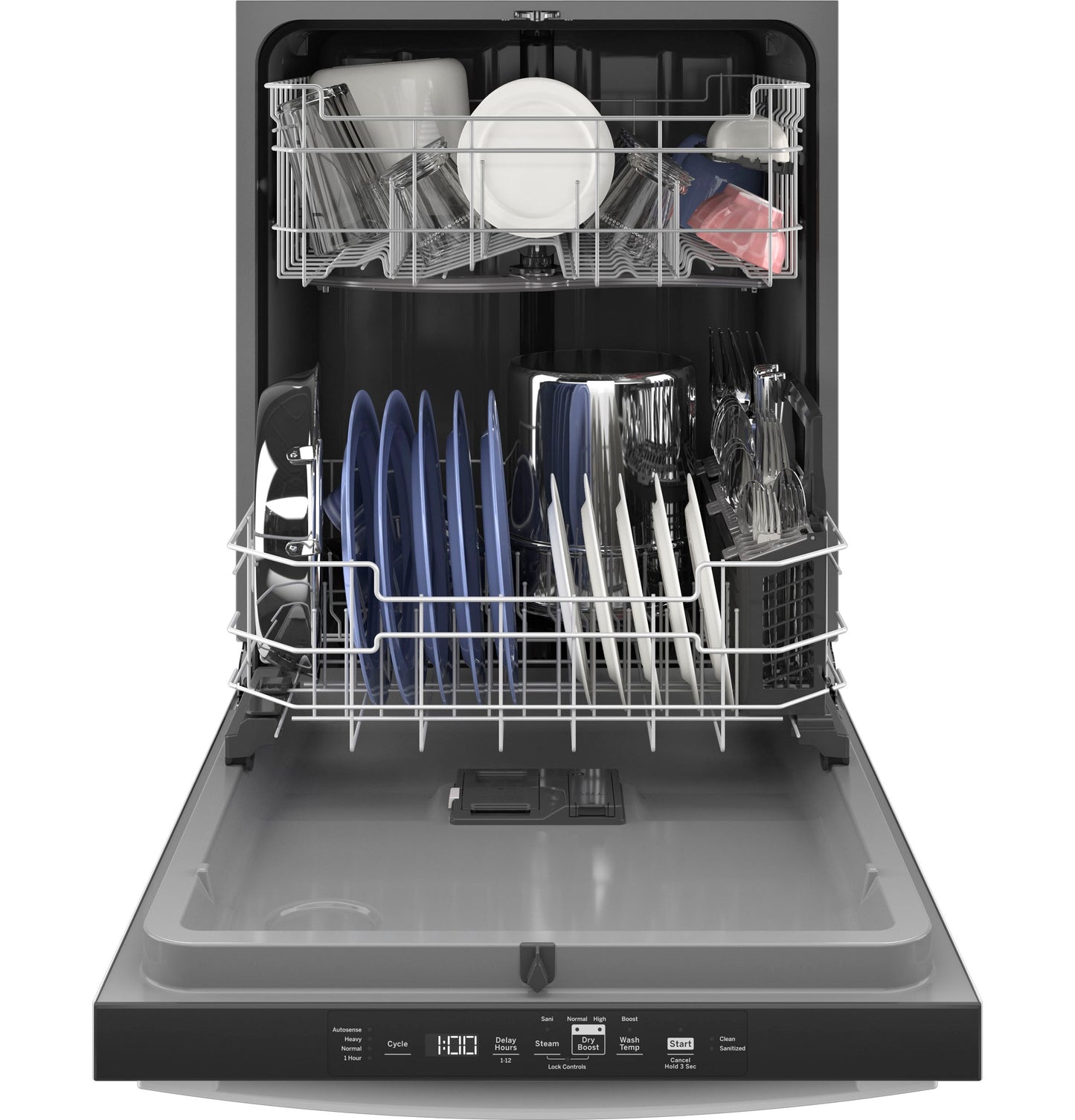GE 24" Top Control Dishwasher, White, 52 dB