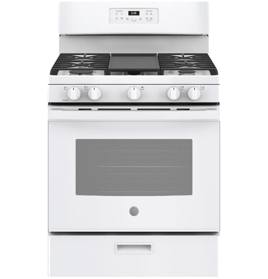GE 30" 5-Burner 5-cu ft Gas Range (White)