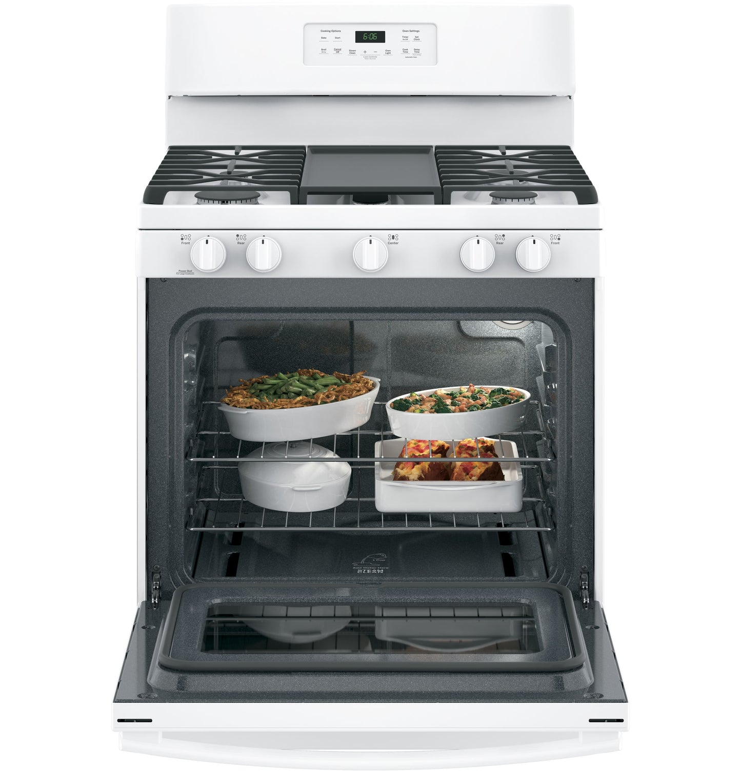 GE 30" 5-Burner 5-cu ft Gas Range (White)