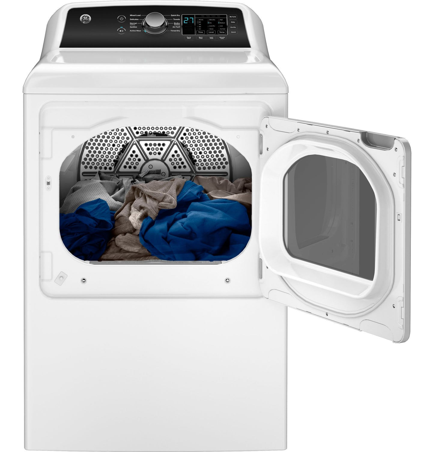 GE 7.4-cu ft Vented Electric Dryer (White)