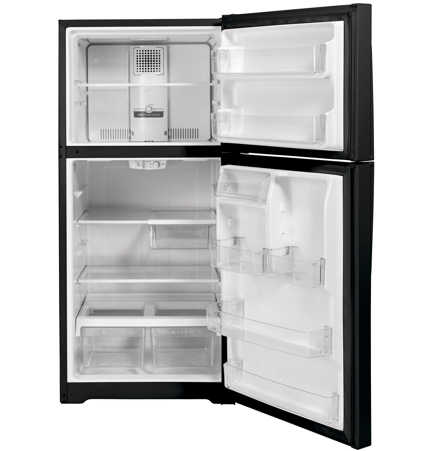 GE 21.9-cu ft Top-Freezer Fridge (Black)