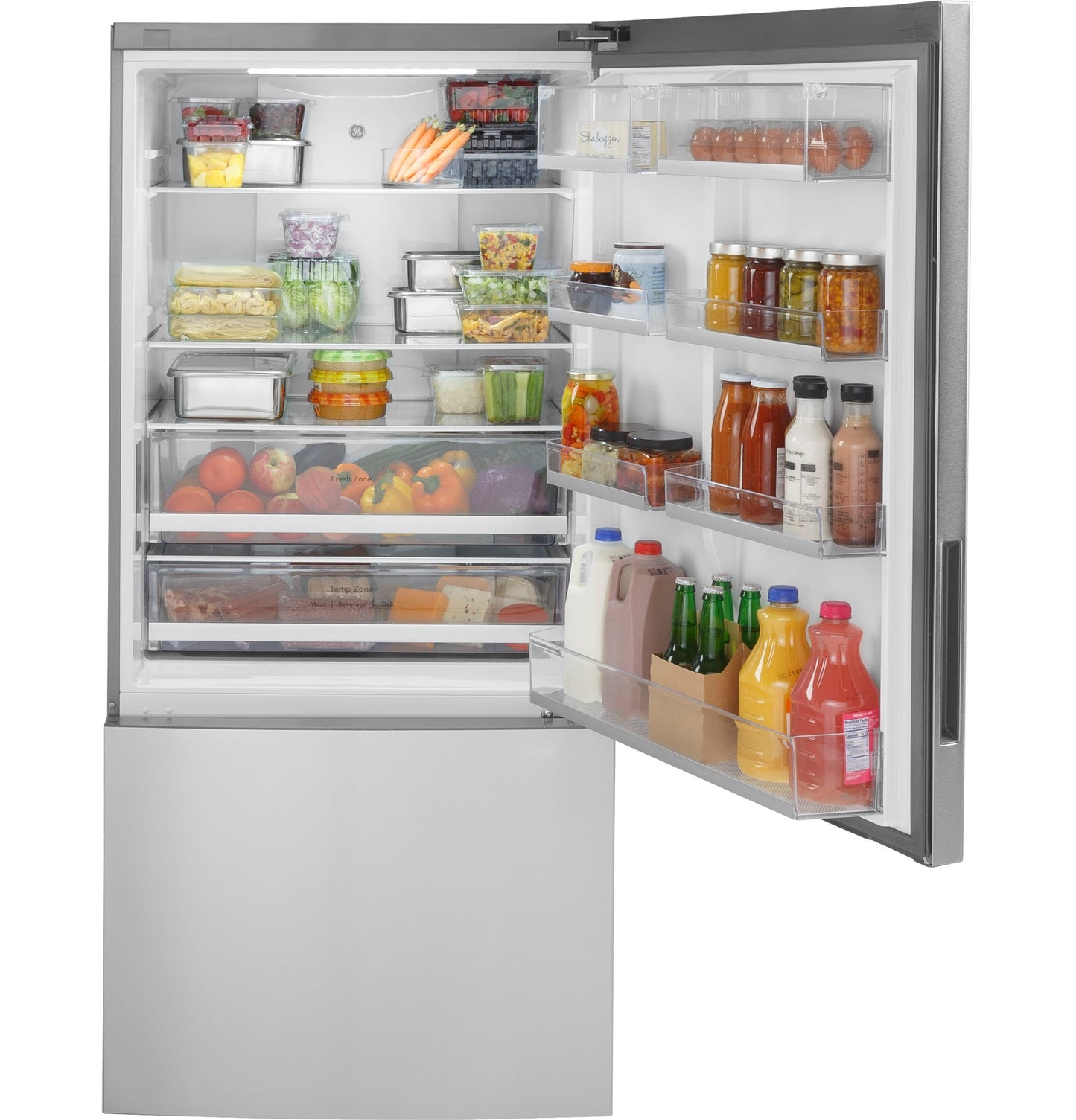 GE 17.7-cu ft Counter-depth Bottom-Freezer Fridge