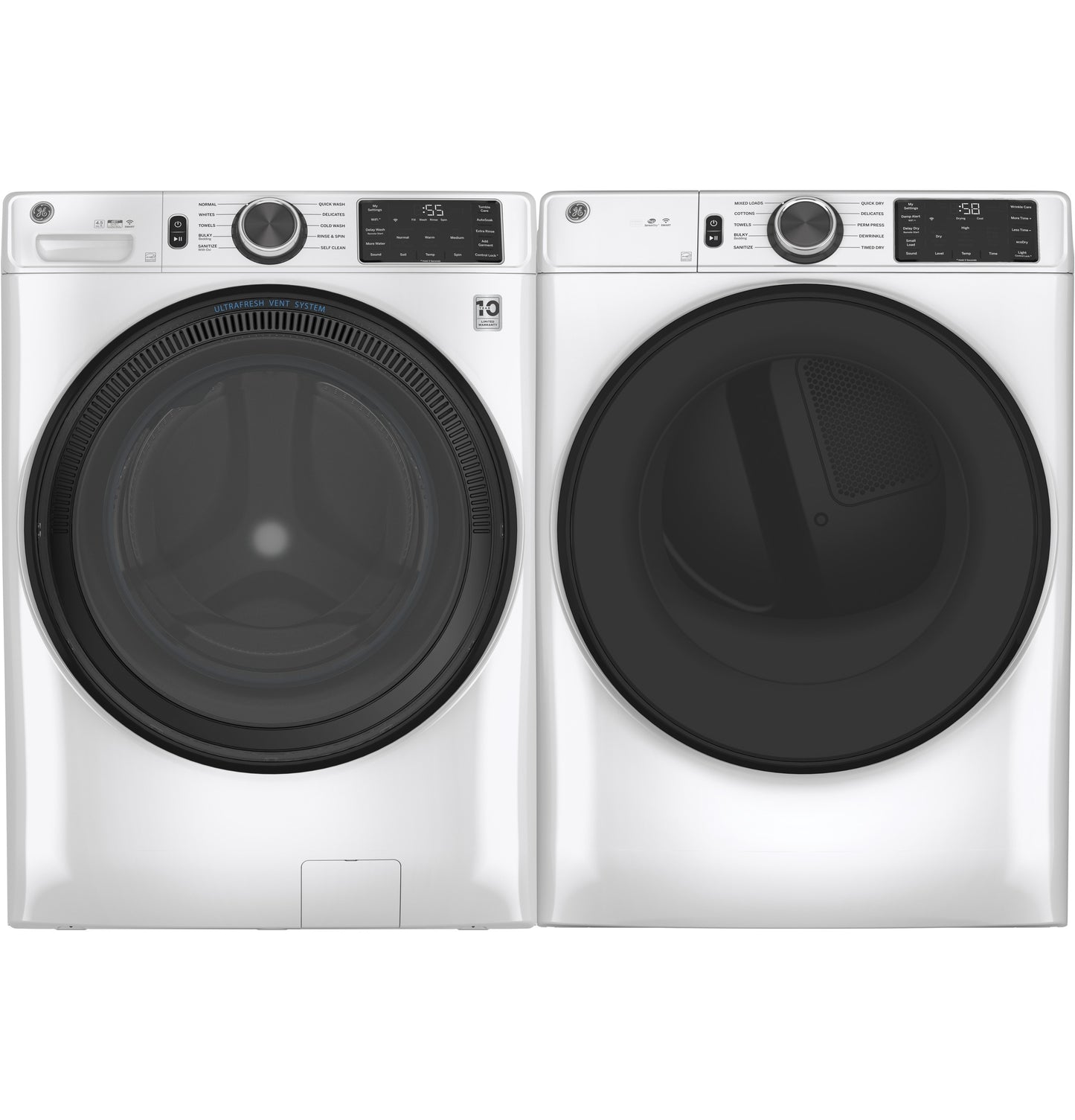 GE 7.8-cu ft Stackable Electric Dryer White
