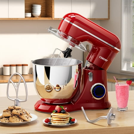 CEBORY 3-IN-1 Stand Mixer, 6.5 QT Tilt-Head