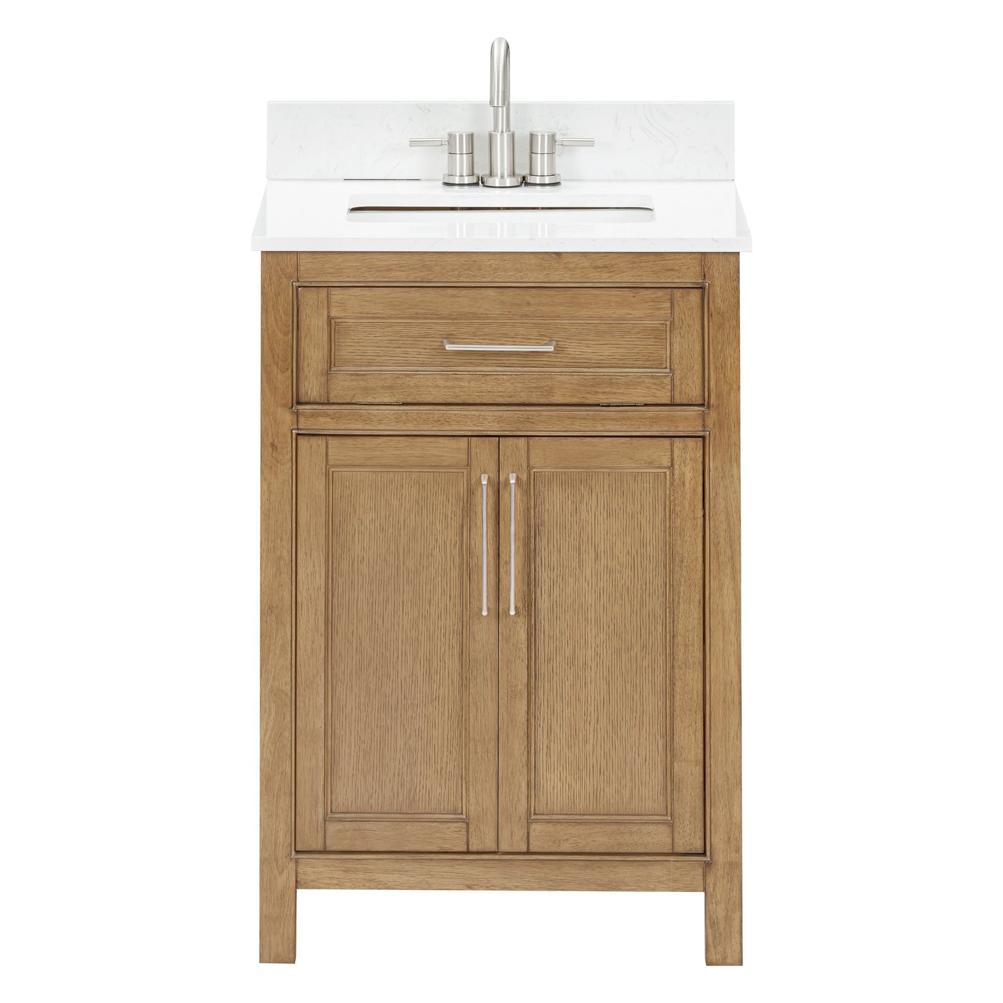 allen + roth 24-in Oak Vanity with Stone Top