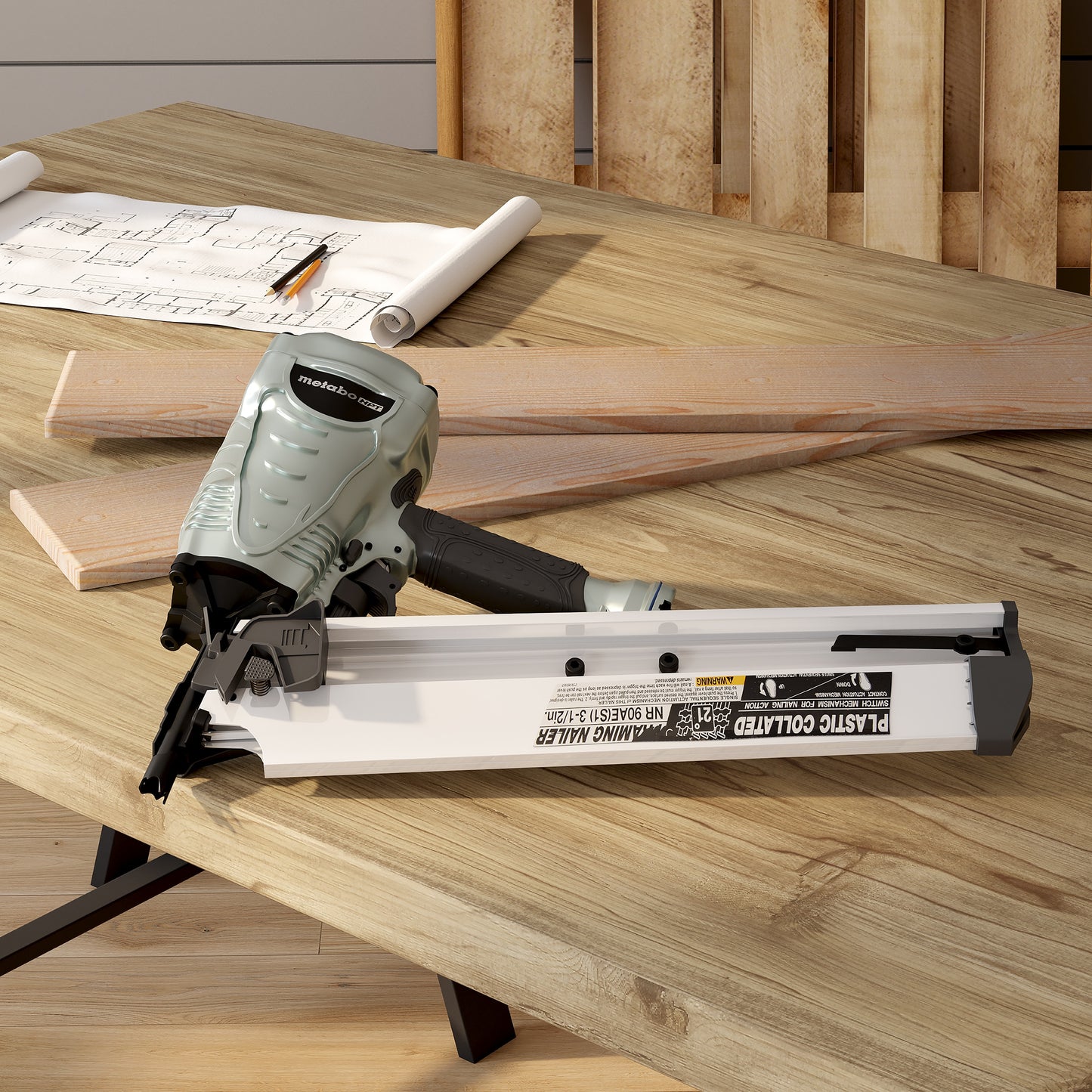 Metabo HPT 3-1/2" 21° Pneumatic Nailer