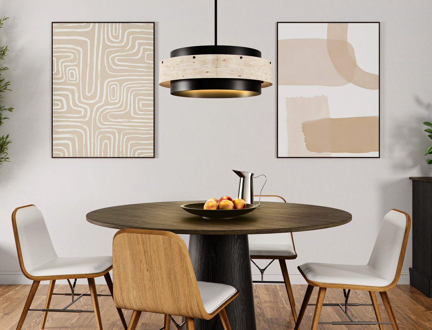 Quoizel Ainsley 4-Light Matte Black Pendant