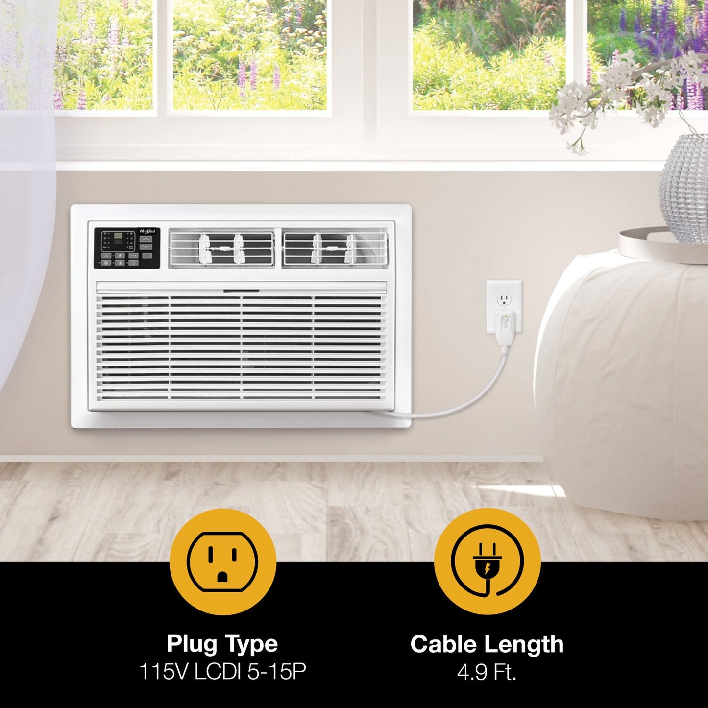 Whirlpool 10000-BTU 450-sq ft Through-the-wall AC