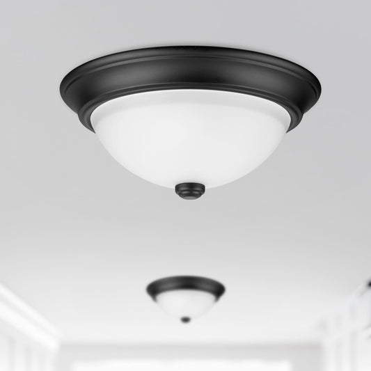 Project Source Matte Black Led Flush Mount