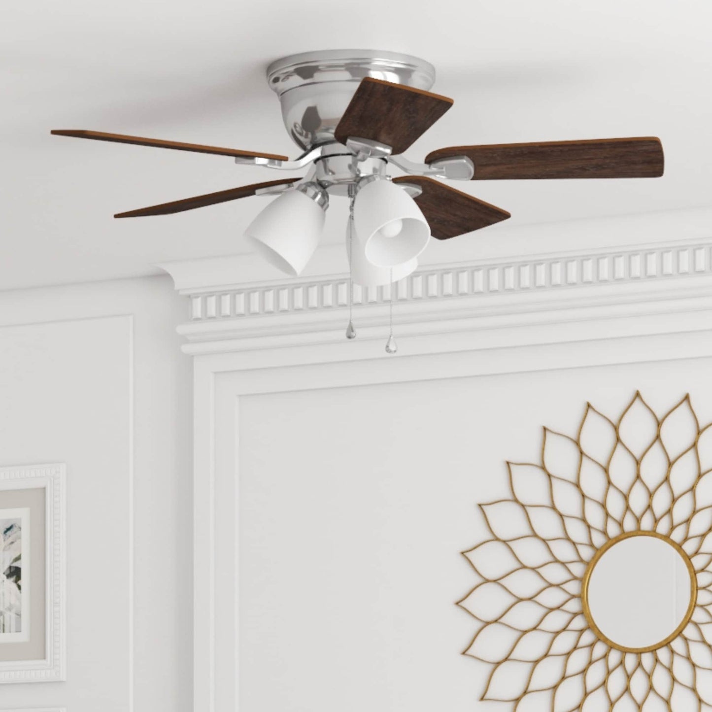 Harbor Breeze Centreville 42" Nickel Ceiling Fan