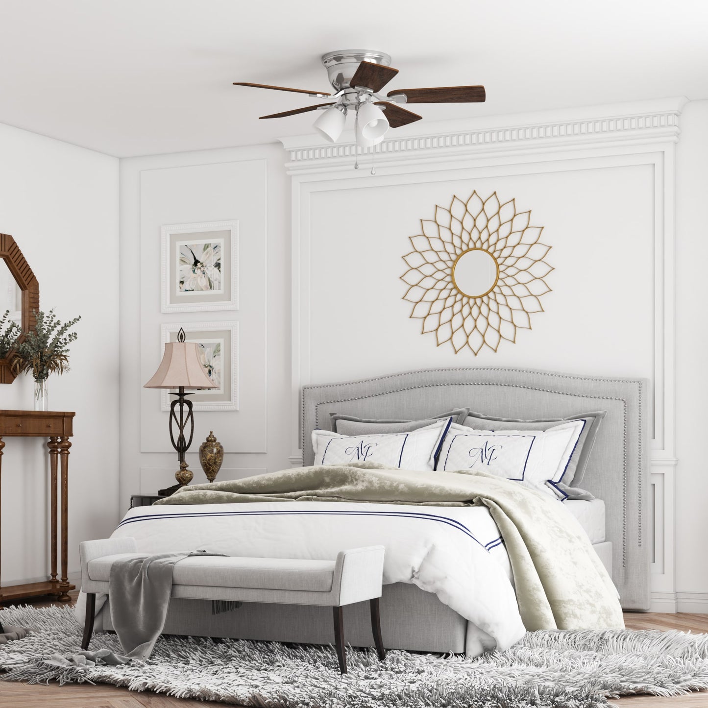 Harbor Breeze Centreville 42" Nickel Ceiling Fan