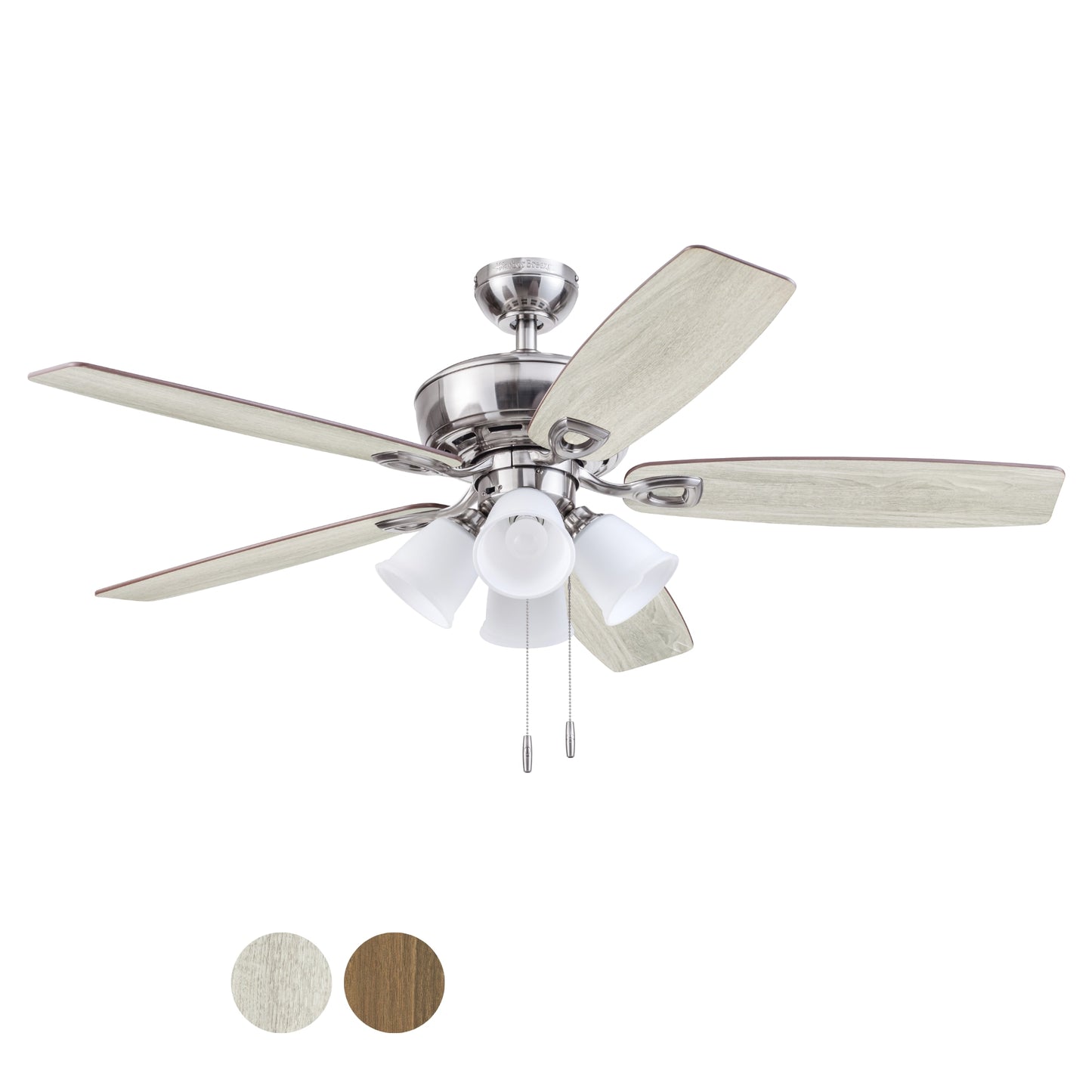 Harbor Breeze Notus 52-in Brushed Nickel LED Fan