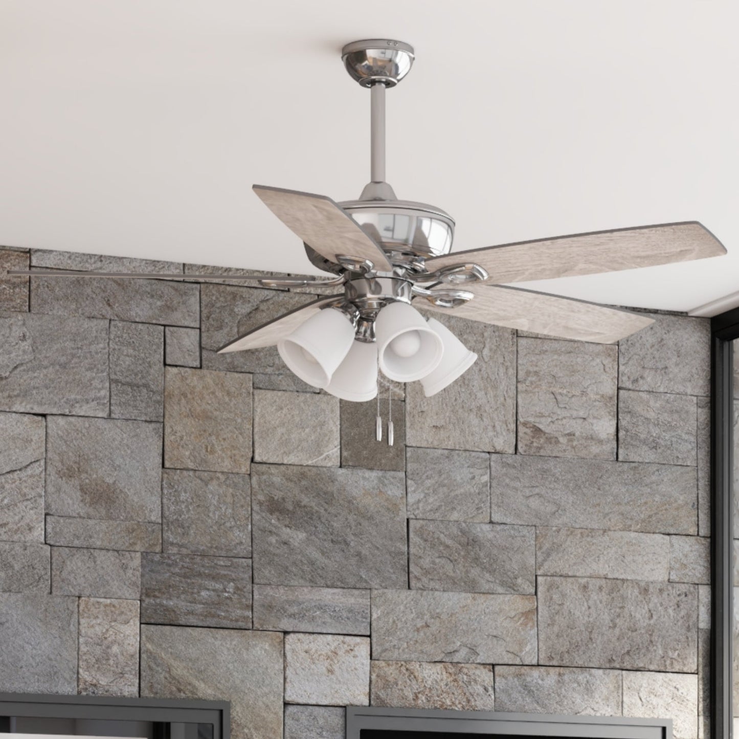 Harbor Breeze Notus 52-in Brushed Nickel LED Fan