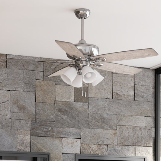 Harbor Breeze Notus 52-in Brushed Nickel LED Fan