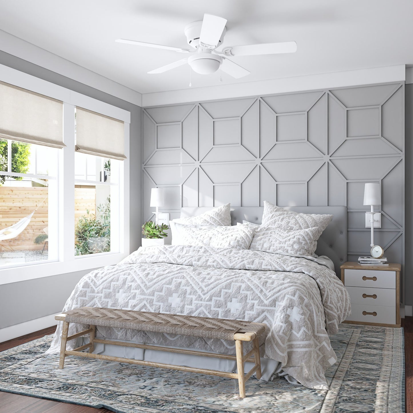 Harbor Breeze Armitage 52-in White LED Fan