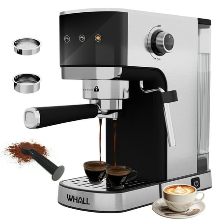 WHALL® 20 Bar Espresso Maker, Stainless Steel