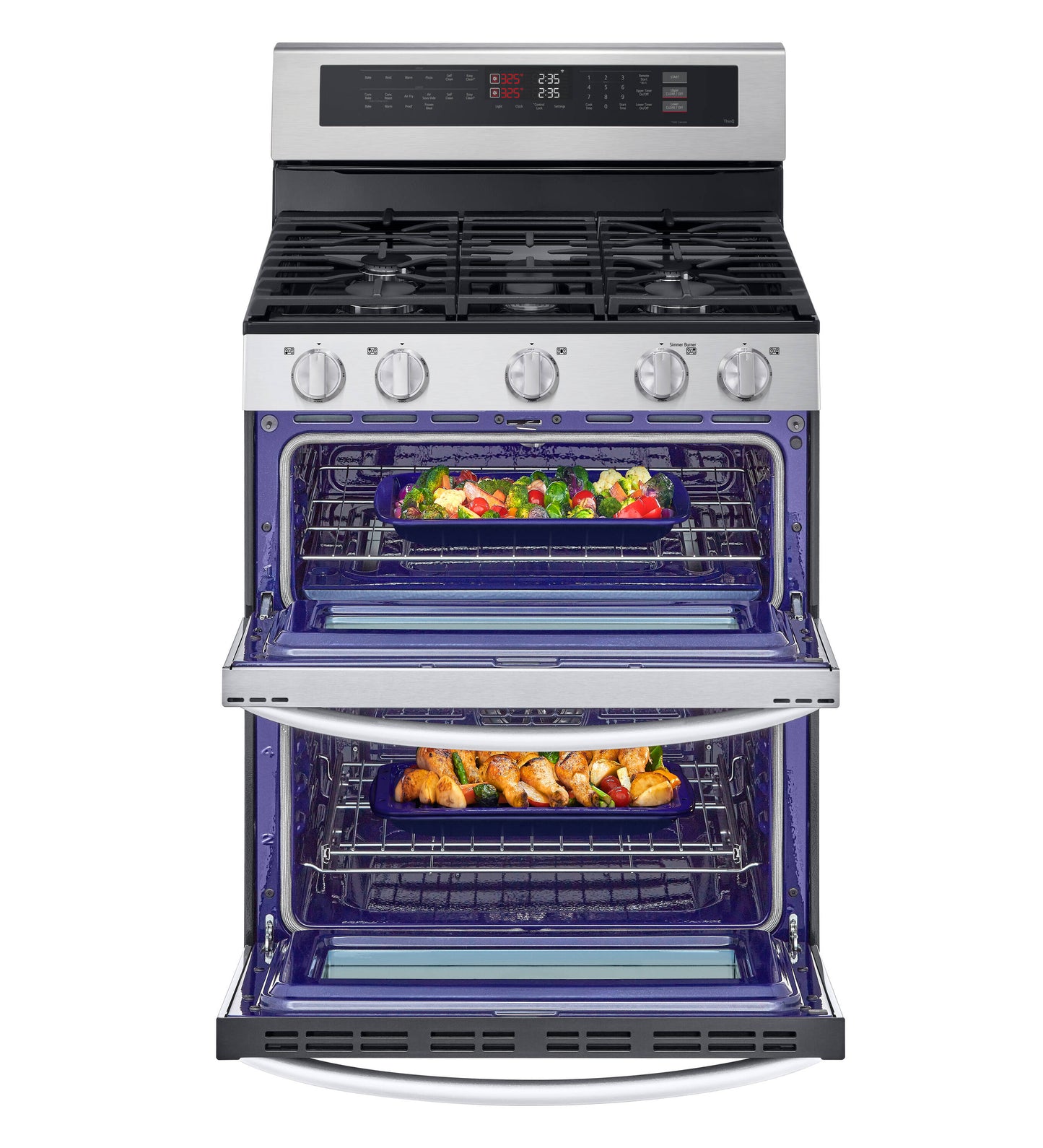 LG 30" 5 burners Double Oven Gas Range.