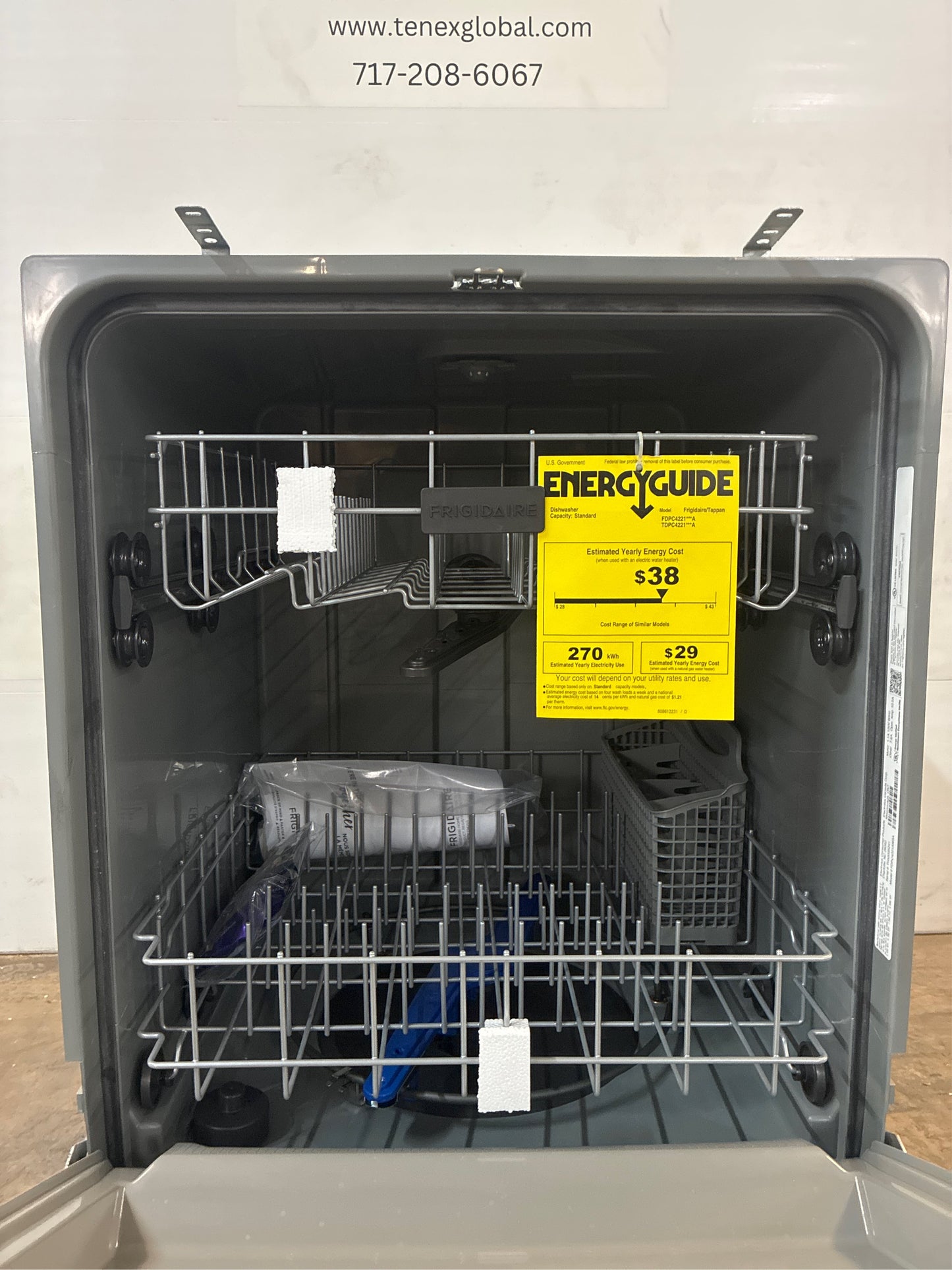Frigidaire - 24 in. White Front-Control Dishwasher