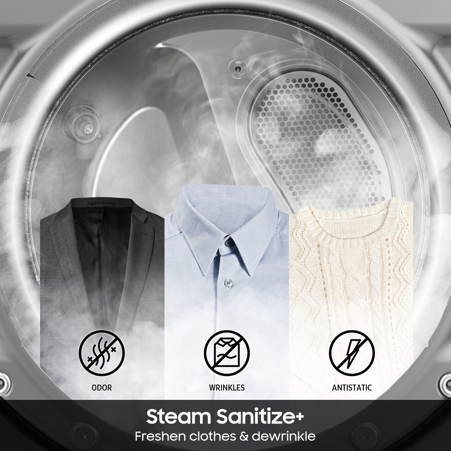 Samsung 7.5-Cu Ft Steam Electric Dryer (Black)