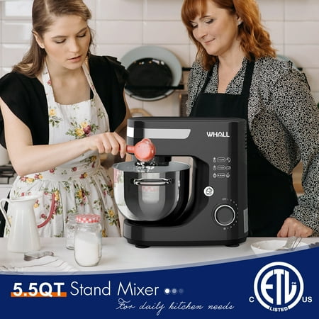 WHALL Stand Mixer - 5.5Qt, 12-Speed, Black