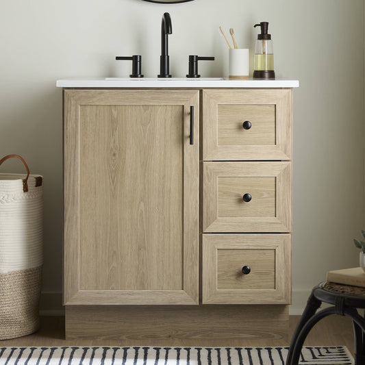 Project Source Davies 30-in Sandstone Vanity
