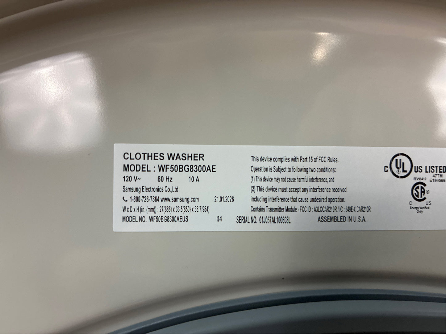Samsung 5-cu ft Front-Load Washer ENERGY STAR