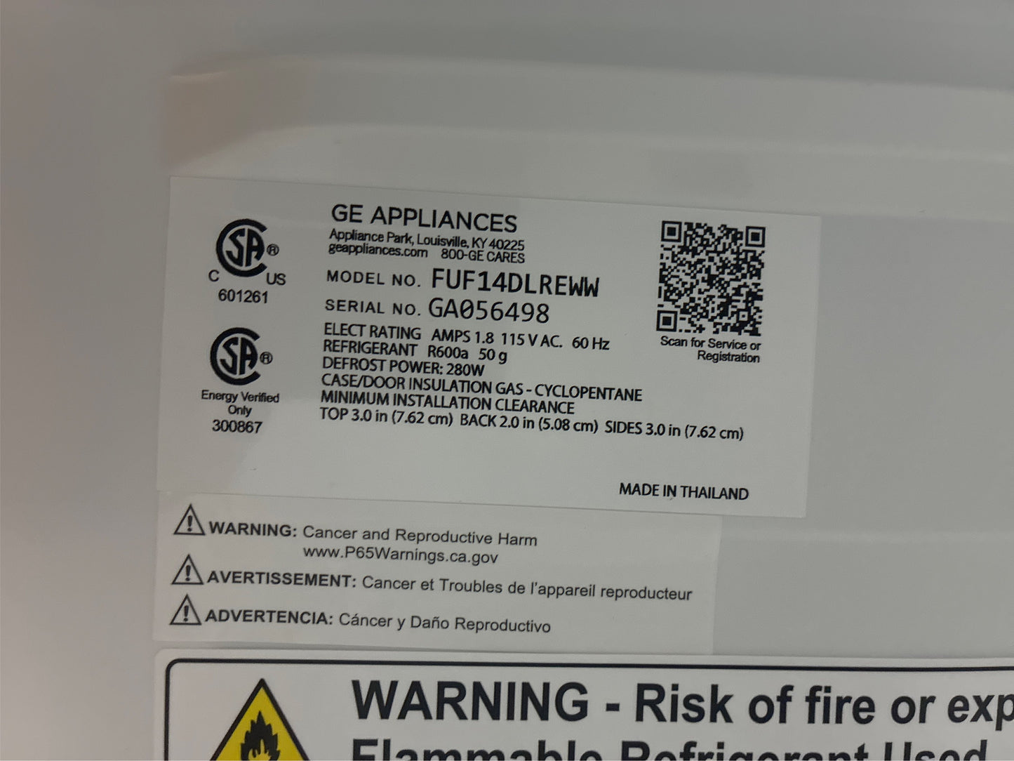 GE 14.1-cu ft Frost-free Upright Freezer